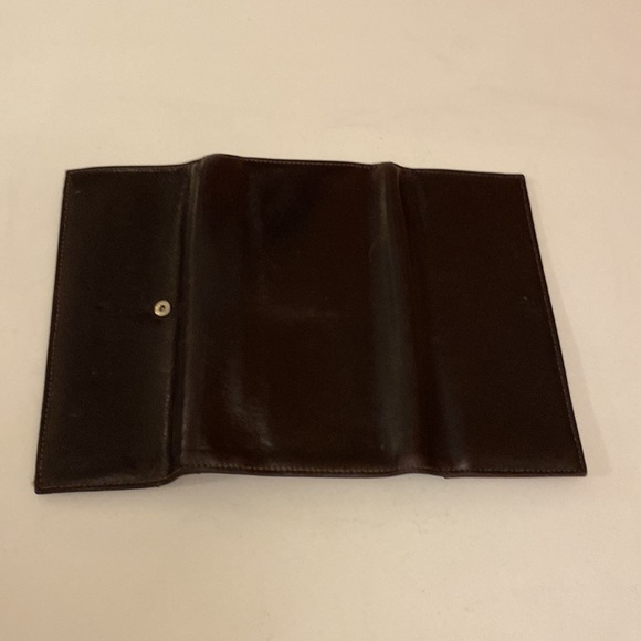 Vintage Women’s Tuscany Leather Adriano Leather Wallet Document 2 Tone Black/Tan - Picture 6 of 16